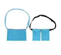 JIAHG Adjustable Drainage Bag Mastectomy Drainage Pouch with Shower Bag Breast Surgery Drain Tube Holder Recovery Support Drain Carrier Belt (Blue, Adjustable)