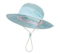 JIAHG Baby Summer Bucket Hat Girls Boys Breathable Mesh Sun Hat Outdoor UPF 50+ UV Protection Toddlers Beach Hat Kids Bucket Hats for Pool Picnic Seaside Vacation Blue