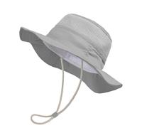 JIAHG Baby Summer Bucket Hat Girls Boys Breathable Mesh Sun Hat Outdoor UPF 50+ UV Protection Toddlers Beach Hat Kids Bucket Hats for Pool Picnic Seaside Vacation Grey