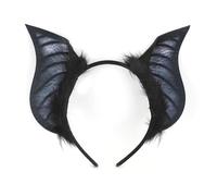 JIAHG Bat Demon Ears Headband, Mesh Wings Ears, Headband, Devil Ears Headband for Halloween, Carnival, Cosplay, Anime Con, Stage Performances, Gothic Headpiece for Men and Women