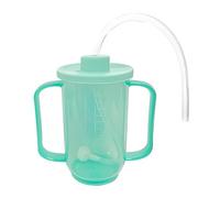 JIAHG Convalescent Drinking Sippy Cups with Extended Straw, Spill Proof Liquid Feeding Cup, Dysphagia Cup, Drinking Assistant Bottle Utensils for Elderly Disabled, Handicapped, Stroke, Parkinson Aids