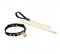 JIAHG Faux Leather Gothic Choker with Leash Set Rave Punk Goth Accessories O-Ring Collar for Women Halloween Sexy Cosplay, One Size, Faux Leather, No Gemstone