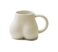 JIAHG Nordic Ins Style Butt Shape Ceramic Mug with Handle Solid Color Coffee Mug Drinking Water Cup Gifts for Christmas Valentine’s Day Home Office Decorative Personalized Milk Tea Cup 300ml/10.2oz