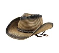 JIAHG Unisex Cowboy Hat Straw Hat Men's Western Hat Summer Hat Sun Hat Straw Panama Hat Pirate Hat Women's Beach Hat Fishing Hat Beach Hat, model 3, 56-58