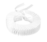 JIAHG Vintage Ruff Collar Ruff Tudor Neck Ruffle Renaissance Detachable Ruff Collar Cosplay Costume Accessory for Halloween Fancy Dress Stage Performance (White)