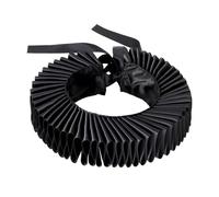JIAHG Vintage Ruff Collar Ruff Tudor Neck Ruffle Renaissance Detachable Ruff Collar Cosplay Costume Accessory for Halloween Fancy Dress Stage Performance (Black)