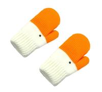 JIAHG Winter Cute Duck Gloves Women Novelty Goose Mittens Thick Fleece Lined Full-Finger Gloves Thermal Knit Mitts with Swan Design for Cold-Weather