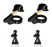 Jiahuade 2 x Soldier Salute Beer Bottle Helmets, Decorative Helmet for Beer Stoppers, Fun Beer Soldier Helmet, Reusable