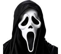 Jiahuade Halloween Ghostface Mask, Costumed Scream Halloween Horror Mask | Scary Ghost Face Scream Mask, Horror Film ScreamMask, Halloween Horror Film Ghost Scream Scary Mask