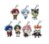 JIAJIAHONG 7PCS SK8 the Infinity Keychain,Anime SK8 the Infinity Keyring Cosplay Langa Reki Miya Pendant, Colorful, S