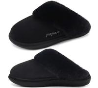 jiajiale Womens Arch Support Slippers Winter Warm Fluffy Cushion Shoes | Ladies Cozy Slipper For Slip On Soft Memory Foam House With Hard Rubber Sole Indoor Outdoor