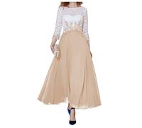 JIAJUPA Ankle Length Mother of The Bride Dresses with Sleeves for Wedding Plus Size Formal Wedding Guest Gown Champagne Size 16