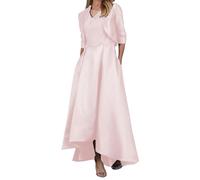 JIAJUPA Mother of The Bride Dresses for Wedding Tea Length Mother of Groom Dress with Jacket Wedding Guest Formal Gown Blush Size 16