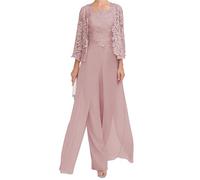 JIAJUPA Mother of The Bride Dresses with Jacket for Wedding Ankle Length Plus Size Mother of Groom Dress Wedding Guest Gown Dusty Rose Size 20