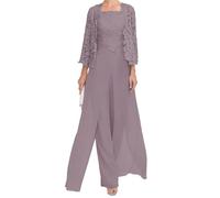 JIAJUPA Mother of The Bride Dresses with Jacket for Wedding Ankle Length Plus Size Mother of Groom Dress Wedding Guest Gown Mauve Size 16