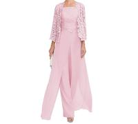 JIAJUPA Mother of The Bride Dresses with Jacket for Wedding Ankle Length Plus Size Mother of Groom Dress Wedding Guest Gown Blush Size 16