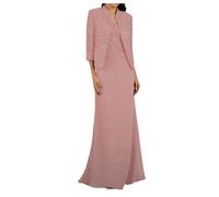 JIAJUPA Mother of The Bride Dresses with Jacket for Wedding Long Plus Size Mother of Groom Dress Wedding Guest Gown Dusty Rose Size 22