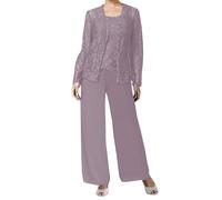JIAJUPA Mother of The Bride Pant Suits for Wedding Plus Size Mother of Groom Pant Suits for Women Dressy Wedding Formal Mauve Size 22