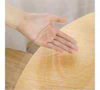 JIAJUTUI001 Clear Tablecloth Round,Round Clear PVC Tablecover Thick 2mm Waterproof Plastic Transparent Tablecloths Table Mats for Dining Living Room Side Table Patio Garden Table