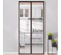 JIAJUTUI001 Magnetic Insulated Door Curtain, Thermal Insulated, Windproof, Cold Sealing Kit for Winter Doors (85x200cm, Brown)