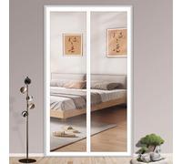 JIAJUTUI001 Magnetic Thermal Insulated Door Curtain, Transparent, White, 100x210cm, Modern Style