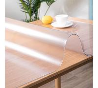 JIAJUTUI001 Table Cover 2 mm Thick Clear Frosted PVC Table Cover,Table Protector Clear Plastic Table Cloth for Office Desks,Kitchens Clear Table Mat,Waterproof Clear PVC Table Pad (80x170cm)
