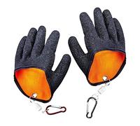 Jiakalamo 1 Pair of Fishing Gloves, Waterproof Pike Gloves for Safe Handling of Pike, Catfish, Zander, Oysters, Crab, Fish Catching Gloves, with Magnetic Closure