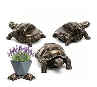 Jiakalamo 3Pcs Mini Tortoise Shape Planter Support Feet - Small Size for Tiny Pots | Decorative & Functional Indoor/Outdoor Drainage Improver