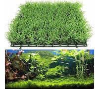 Jiakalamo Aquarium Grass Mat,Plastic Square Artificial Lawn Turf Grass Mat,Aquarium Fake Decorations Grasses Fish Tank Landscape Ornament for Saltwater Freshwater Tropical Fish Tank,25x25cm