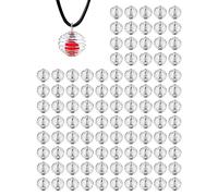 JIALEEY Spiral Bead Cages Pendants, 100 PCs 20x25mm Silver Plated Stone Holder Necklace Cage Pendants Findings for Jewelry Making and Crafting