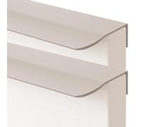 JIALUO0318 Aluminium Alloy Concealed Pull Kitchen Cupboard Handles Sliding Door Handle Finger Edge Pull Invisible Door Knob Cabinet Handle Drawer Handles Cashmere Grey 2 Piece (Length 300mm)