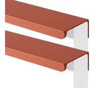 JIALUO0318 Aluminium Alloy Invisible Handles Furniture Pull Concealed Handle Kitchen Cupboard Handles Finger Edge Pull Door Knob Cabinet Drawer Handle Orange 2 Piece (Length 1200mm)