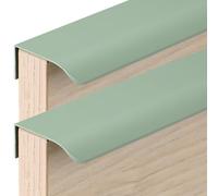 JIALUO0318 Aluminium Alloy Invisible Handles Furniture Pull Concealed Pull Kitchen Cupboard Handles Finger Edge Pull Knob Cabinet Handle Drawer Handles 2 Piece (Moran Green,Length 80mm)