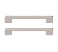 JIALUO0318 Furniture Door Handle Aluminium Alloy Kitchen Handles Finger Edge Pull Cabinet Handle Drawer Handles Knob 2 Piece (Cashmere Grey,Hole Pitch 320mm)