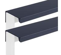 JIALUO0318 Furniture Pull Aluminium Alloy Invisible Handles Concealed Pull Kitchen Cupboard Handles Sliding Finger Edge Pull Door Knob Cabinet Handle Drawer Handles 2 Piece (Blue,Length 800mm)