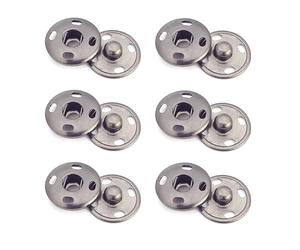 JIALWSJWAN 12 Sets Press Stud Sew on Metal Snap Button Rust Proof Heavy Duty Metal Snap for Clothes Sewing DIY Craft Projects (15mm)