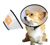 JIAMIAN Pet Recovery Collar Comfy, Elizabethan Collar Breathable Soft Edge, Adjustable Pet Protective Collar Anti-Bite Lick Wound Healing, for Dogs and Cats (Neck:26-33cm)
