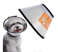 JIAMIAN Pet Recovery Collar Comfy, Elizabethan Collar Breathable Soft Edge, Adjustable Pet Protective Collar Anti-Bite Lick Wound Healing, for Dogs and Cats (Neck:23-27cm)