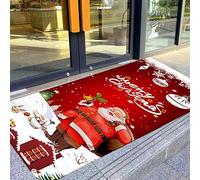JIAMIAN Santa Claus Floor Mat, Christmas Eve Decorative Door, Christmas Door, Welcome Home Decoration Carpet for Christmas Parties, Suitable for Bedrooms, Doorways, Kitchens, Balconies (03)