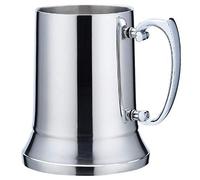 Jiaminye Double Wall Steel Beer Mug Breakfast Milk Mugs with Handgrip Coffee Cup 560Ml