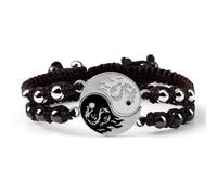 JIAMU 2Pcs/set Dragon Tai Chi Gossip Braided Bracelet for Women Men Best Friends Adjustable Yin Yang Bracelets Fashion Couple Jewelry
