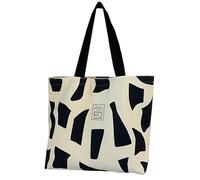 Jiamusi Canvas Tote Bag for Women Girls Kids school Shoulder Bag with zipper Work Beach Lunch Travel and Shopping Grocery Bag