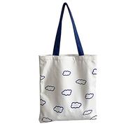 Jiamusi Canvas Tote Bag for Women Girls Kids school Shoulder Bag with zipper Work Beach Lunch Travel and Shopping Grocery Bag