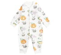 JiAmy Baby Boys Girls Romper Clothes Set, Cotton Long Sleeve Cartoon Print One Piece Outfits Jumpsuit Khaki Panda 12-18 Months