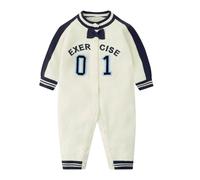 JiAmy Baby Gentleman Romper, Baby Boys Knitted Outfit Clothes Suits One-Pieces Sweater Autumn and Winter Jumpsuit for 6-9 Months