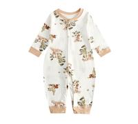 JiAmy Baby Rompers Boys Girls Cotton Overalls Long Sleeve Jumpsuit Pyjama for Four Seasons, Fit Infant Kids 3-6 Months Sika Deer