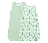 JiAmy Baby Sleeping Bag 1.0 Tog Lyocell Summer Newborn Sleep Sack Lightweight Sleep Bag Green Leaf 0-6 Months