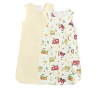 JiAmy Baby Sleeping Bag 1.0 Tog Lyocell Summer Newborn Sleep Sack Lightweight Sleep Bag Yellow Car 0-6 Months