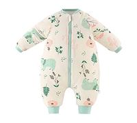 JiAmy Baby Sleeping Bag Winter Boys Girls Sleep Sack with Legs 3.5Tog Cotton Detachable Sleeve Two-Way Zipper Warm Rompers Pajamas Infant Gift Kids 3-4 Years,Yellow