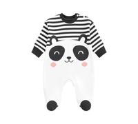 JiAmy Baby Sleepsuits Newborn Cartoon Cotton Footed Baby Grows 6-9 Months Black Panda